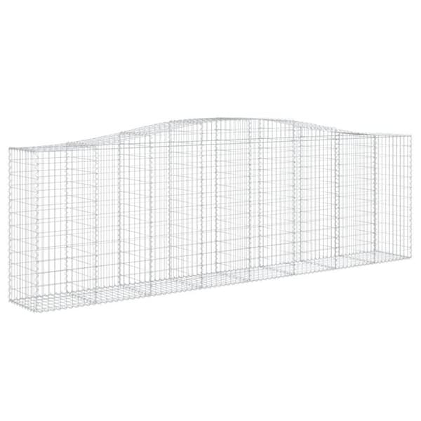 Buede gabionkurve 2 stk. 400x50x120/140 cm galvaniseret jern - Gabion-kurv - Gabion-kurve - Home & Living