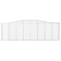 Miniatyrbillede 5 af 7: Buede gabionkurve 2 stk. 400x50x120/140 cm galvaniseret jern - Gabion-kurv - Gabion-kurve - Home & Living