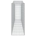 Miniatyrbillede 6 af 7: Buede gabionkurve 2 stk. 400x50x120/140 cm galvaniseret jern - Gabion-kurv - Gabion-kurve - Home & Living