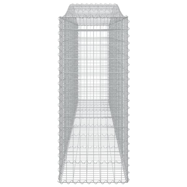 Buede gabionkurve 2 stk. 400x50x120/140 cm galvaniseret jern - Gabion-kurv - Gabion-kurve - Home & Living