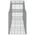 Miniatyrbillede 6 af 7: Buede gabionkurve 2 stk. 300x50x60/80 cm galvaniseret jern - Gabion-kurv - Gabion-kurve - Home & Living
