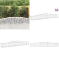 Miniatyrbillede 1 af 7: Buede gabionkurve 2 stk. 400x50x40/60 cm galvaniseret jern - Gabion-kurv - Gabion-kurve - Home & Living