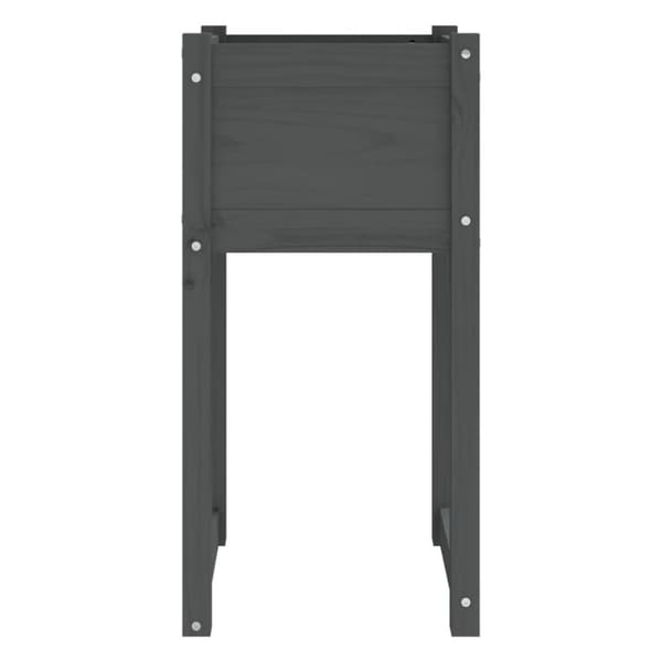 Plantekasser 2 stk. 40x40x81 cm massivt fyrretræ grå - Plantekasse - Plantekasser - Home & Living