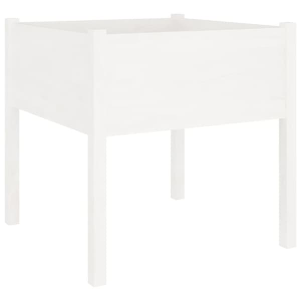 Odlingslådor 2 st vit 70x70x70 cm massiv furu - Trädgårdslåda - Trädgårdslådor - Home & Living