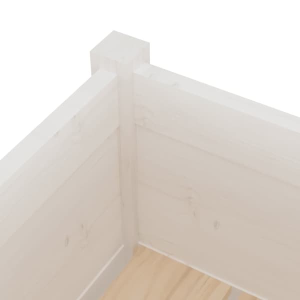 Odlingslådor 2 st vit 70x70x70 cm massiv furu - Trädgårdslåda - Trädgårdslådor - Home & Living