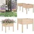 Miniatyrbillede 1 af 9: Plantekasser 2 stk. 70x70x70 cm massivt fyrretræ - Plantekasse - Plantekasser - Home & Living