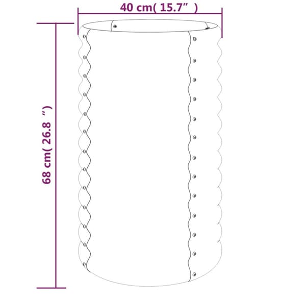Plantekrukke 40x40x68 cm pulverlakeret stål brun - Plantekrukke - Plantekrukker - Home & Living