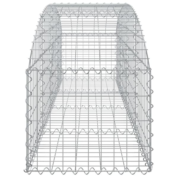 Kaareva kivikori 200x50x40/60 cm galvanoitu rauta - Kivikori - Kivikorit - Home & Living