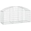 Miniatyrbillede 3 af 6: Buet gabionkurv 150x50x60/80 cm galvaniseret jern - Gabion-kurv - Gabion-kurve - Home & Living