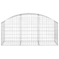 Miniatyrbillede 4 af 6: Buet gabionkurv 150x50x60/80 cm galvaniseret jern - Gabion-kurv - Gabion-kurve - Home & Living