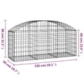 Miniatyrbillede 6 af 6: Buet gabionkurv 150x50x60/80 cm galvaniseret jern - Gabion-kurv - Gabion-kurve - Home & Living