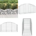 Miniatyrbillede 1 af 6: Buet gabionkurv 150x50x60/80 cm galvaniseret jern - Gabion-kurv - Gabion-kurve - Home & Living