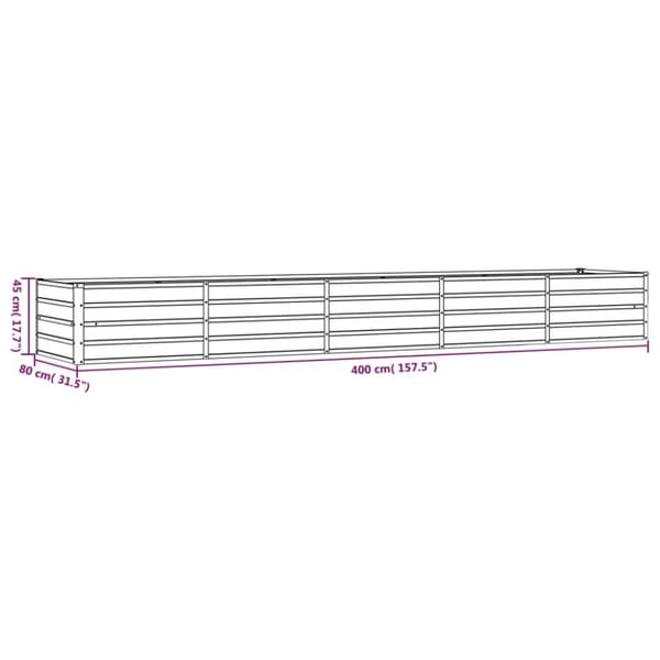 Højbed 400x80x45 cm cortenstål rustfarvet - Højbed - Højbede - Home & Living