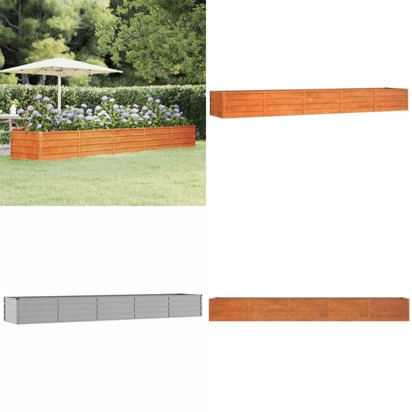 Højbed 400x80x45 cm cortenstål rustfarvet - Højbed - Højbede - Home & Living