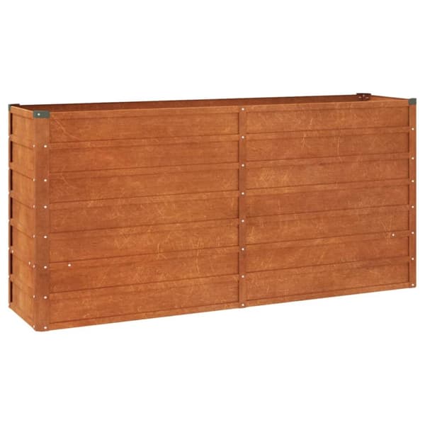 Korotettu kukkalaatikko ruoste 160x40x77 cm Corten teräs - Puutarhan Korotettu Kukkalaatikko - Puutarhan Korotetut Kukkalaatikot - Home & Living