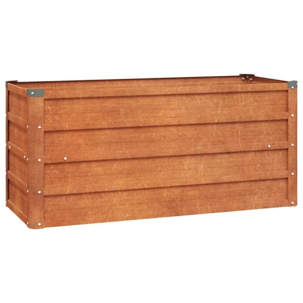 Odlingslåda rostig 100x40x45 cm rosttrögt stål - Odlingslåda Upphöjd - Odlingslådor Upphöjda - Home & Living