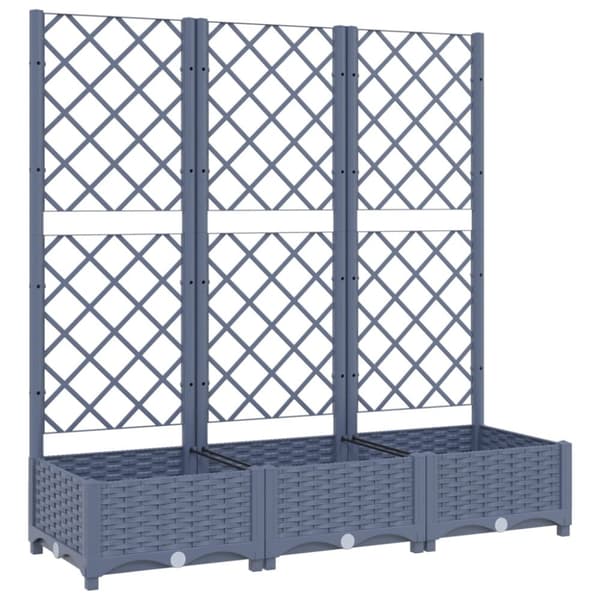 Plantekasse med espalier 120x40x121,5 cm PP mørkegrå - Plantekasse - Plantekasser - Home & Living
