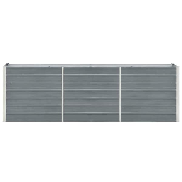 Høj plantekasse 240x40x77 cm galvaniseret stål grå - Høj Plantekasse - Høje Plantekasser - Home & Living
