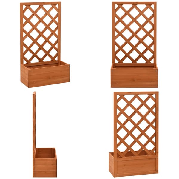 Plantekasse med espalier 50x25x90 cm massivt fyrretræ - Plantekasse - Plantekasser - Home & Living