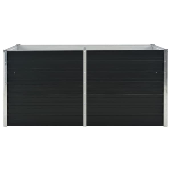 Hævet plantekasse 160x80x77 cm galvaniseret stål antracitgrå - Hævet Havekasse - Hævet Havekasser - Home & Living