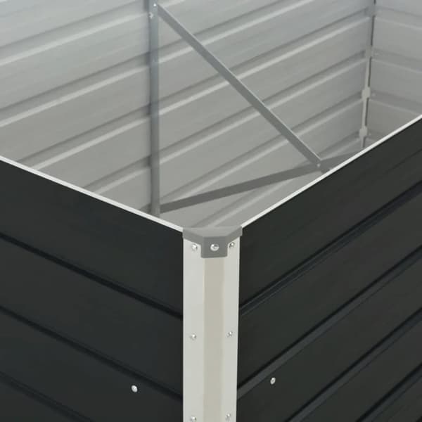 Hævet plantekasse 160x80x77 cm galvaniseret stål antracitgrå - Hævet Havekasse - Hævet Havekasser - Home & Living