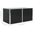 Miniatyrbillede 8 af 8: Hævet plantekasse 160x80x77 cm galvaniseret stål antracitgrå - Hævet Havekasse - Hævet Havekasser - Home & Living