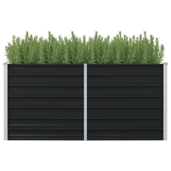 Hævet plantekasse 160x80x77 cm galvaniseret stål antracitgrå - Hævet Havekasse - Hævet Havekasser - Home & Living