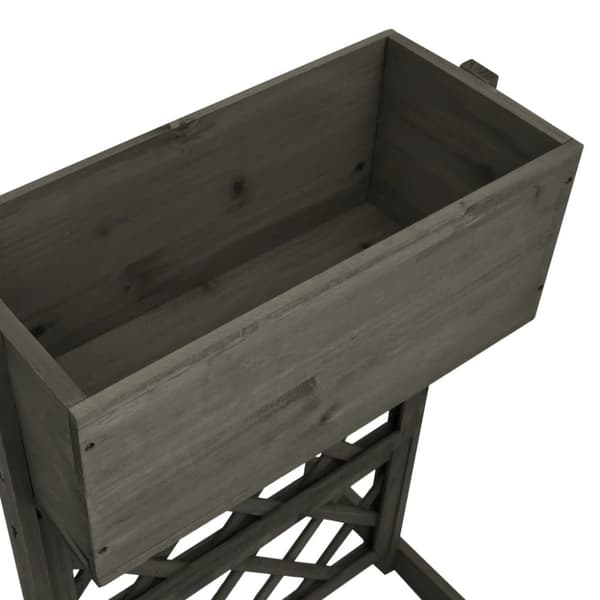 Plantekasse med espalier 45x30x74 cm massivt fyrretræ grå - Plantekasse - Plantekasser - Home & Living