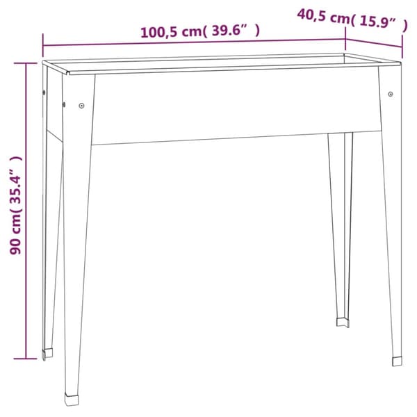 Odlingslåda 100,5x40,5x90 cm galvaniserat stål - Odlingslåda Upphöjd - Odlingslådor Upphöjda - Home & Living