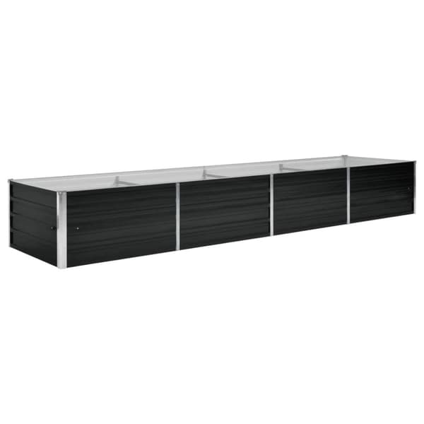 Hævet plantekasse 320x80x45 cm galvaniseret stål antracitgrå - Plantekasse - Plantekasser - Home & Living