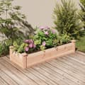 Miniatyrbillede 2 af 9: Højbed med foring 120x45x25 cm massivt fyrretræ - Højbed - Højbede - Home & Living
