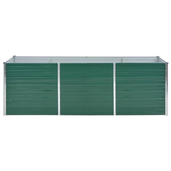 Odlingslåda upphöjd galvaniserat stål 240x80x77 cm grön - Odlingslåda - Odlingslådor - Home & Living