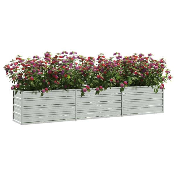 Højbed 240x40x45 cm galvaniseret stål sølvfarvet - Højbed - Højbede - Home & Living