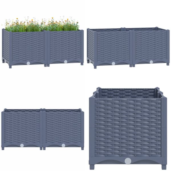 Højbed 80x40x38 cm polypropylen - Højbed - Højbede - Home & Living