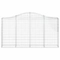 Miniatyrbillede 5 af 7: Buede gabionkurve 2 stk. 200x30x100/120 cm galvaniseret jern - Gabion-kurv - Gabion-kurve - Home & Living