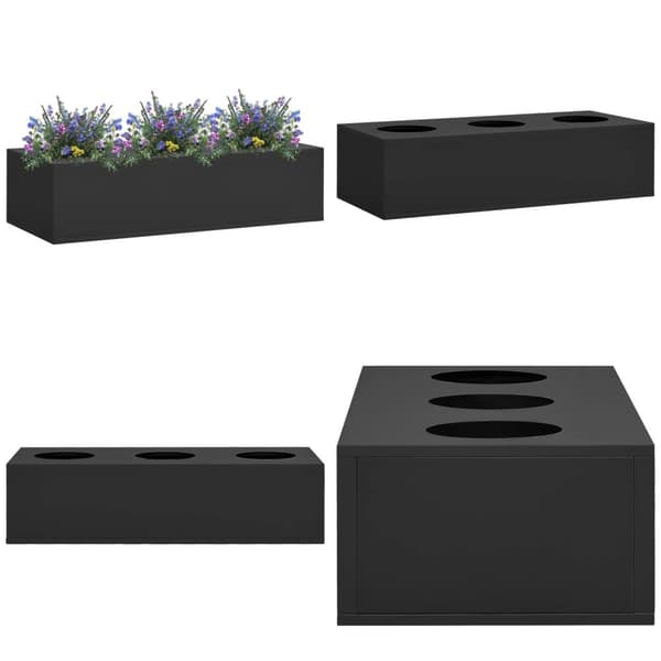 Plantekasse til kontor 90x40x23 cm stål antracitgrå - Plantekasse - Plantekasser - Home & Living