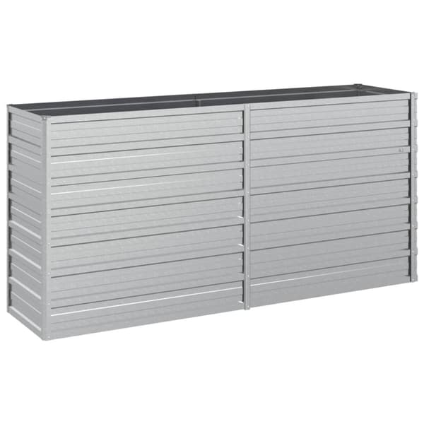 Odlingslåda upphöjd galvaniserat stål 160x40x77 cm silver - Odlingslåda - Odlingslådor - Home & Living
