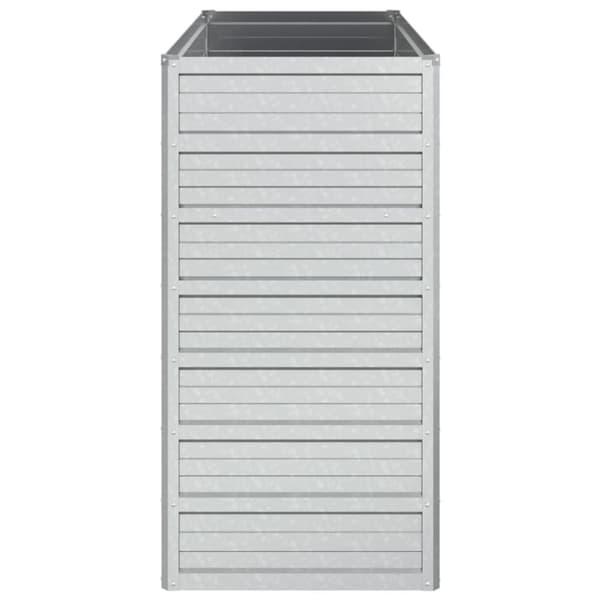 Odlingslåda upphöjd galvaniserat stål 100x40x77 cm silver - Odlingslåda - Odlingslådor - Home & Living
