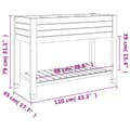 Miniatyrbillede 8 af 8: Højbed 110x45x79 cm polypropylen hvid - Højbed - Højbede - Home & Living