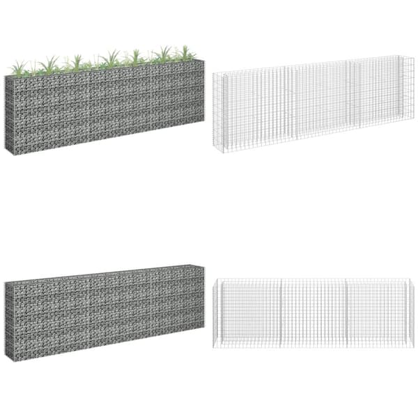 Gabion-højbed 270x30x90 cm galvaniseret stål - Gabion-højbed - Gabion-højbede - Home & Living