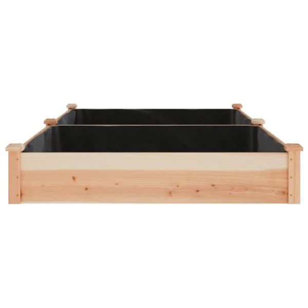 Odlingslåda med foder 240x120x25 cm massivt granträ - Upphöjd Odlingslåda - Upphöjd Odlingslåda Med Foder - Home & Living