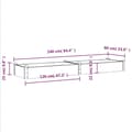 Miniatyrbillede 9 af 9: Plantekasse med foring 240x60x25 cm massivt fyrretræ brun - Højbed - Højbede - Home & Living