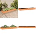 Miniatyrbillede 1 af 9: Plantekasse med foring 240x60x25 cm massivt fyrretræ brun - Højbed - Højbede - Home & Living