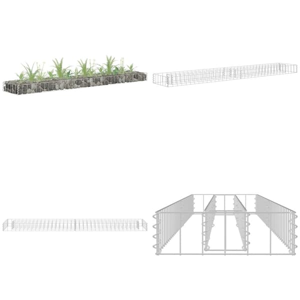 Gabion-højbed 180x30x10 cm galvaniseret stål - Gabion-højbed - Gabion-højbede - Home & Living
