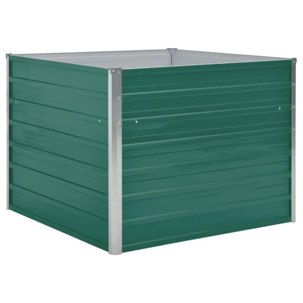 Hævet havekasse 100 x 100 x 77 galvaniseret stål grøn - Hævet Havekasse - Hævet Havekasser - Home & Living