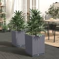 Miniatyrbillede 2 af 9: Plantekasser 2 stk. 30x30x37 cm polypropylen mørkegrå - Plantekasse - Plantekasser - Home & Living