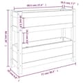 Pikkukuva 10 / 10: Kukkalaatikko harmaa 77x25x66 cm täysi mänty - Kukkalaatikko - Kukkalaatikot - Home & Living