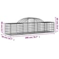 Miniatyrbillede 7 af 7: Buede gabionkurve 3 stk. 200x50x40/60 cm galvaniseret jern - Gabion-kurv - Gabion-kurve - Home & Living