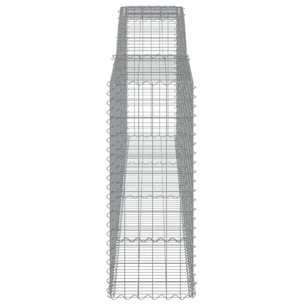 Buet gabionkurv 400x50x120/140 cm galvaniseret jern - Gabion-kurv - Gabion-kurve - Home & Living