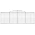 Miniatyrbild 5 av 7: Gabioner bågformade 3 st 300x30x100/120 cm galvaniserat järn - Gabion - Gabioner - Home & Living